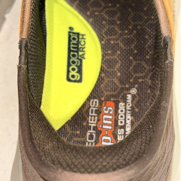 Skechers Hands Free Slip-Ins Garza Gervin Shoes Brown Leather Mens 11.5 EUR 45.5 - Picture 6 of 12